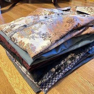 Lot 8 New Button Front Luxury Men’s Shirts Visconti Black Rock Roll n Soul & Mor